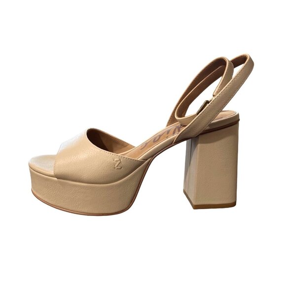 Zodiac Women's Priya Sandals Two-Piece Strap Block Heel Beige Size 8.5 NEW - Picture 3 of 10